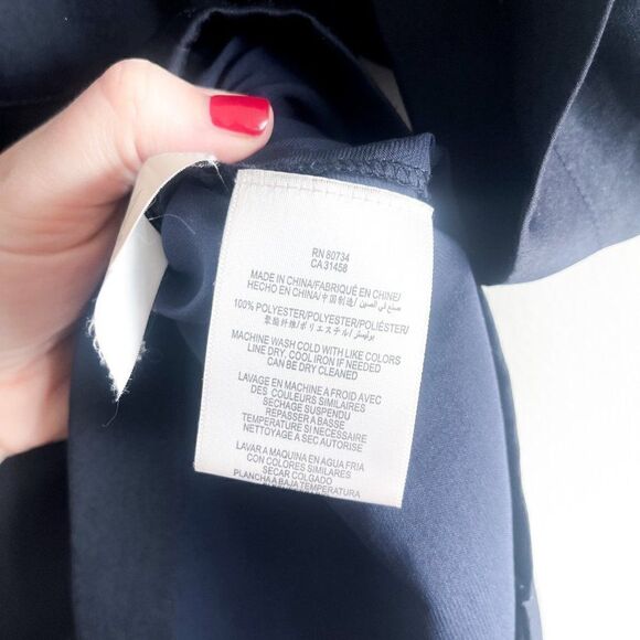 BcbgmaxAzria Klee Shirt Dress Darkmidnit Blue Women's S Front Zip - Picture 6 of 10